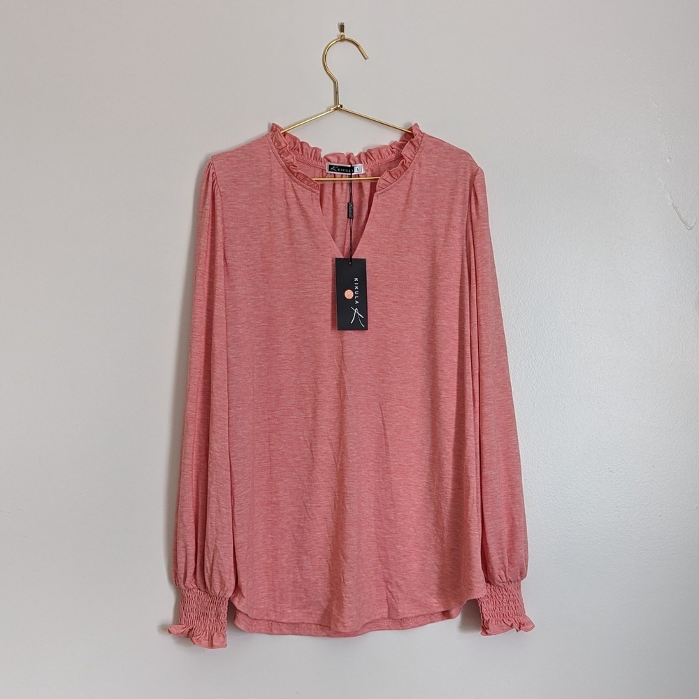Kikula Soft Knit Dressy Long Sleeve Top L